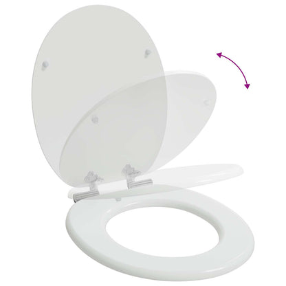 Soft-Close Toilet Seat White 44 x 38 cm MDF board
