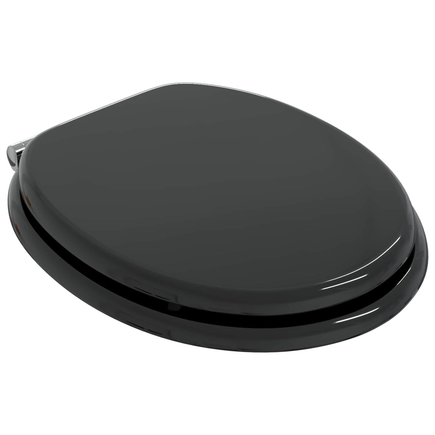 Soft-Close Toilet Seat Black 44 x 38 cm MDF board