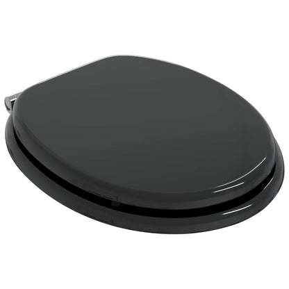 Soft-Close Toilet Seat Black 44 x 38 cm MDF board