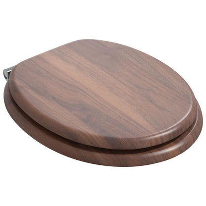 Soft-Close Toilet Seat Brown 44 x 38 cm MDF board