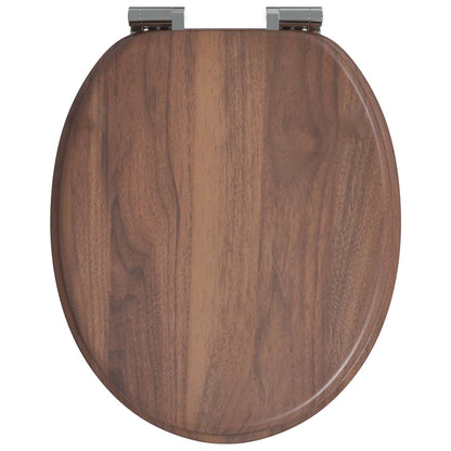 Soft-Close Toilet Seat Brown 44 x 38 cm MDF board