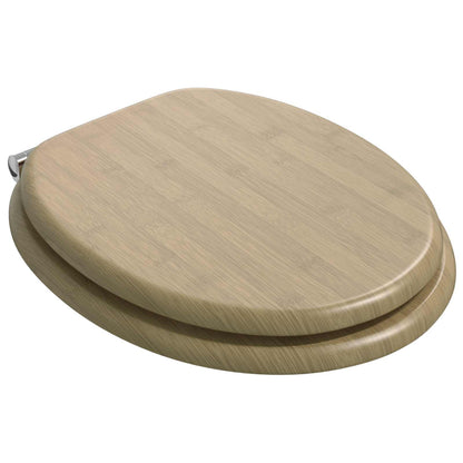 Soft-Close Toilet Seat Light Bamboo Color 44 x 38 cm MDF board