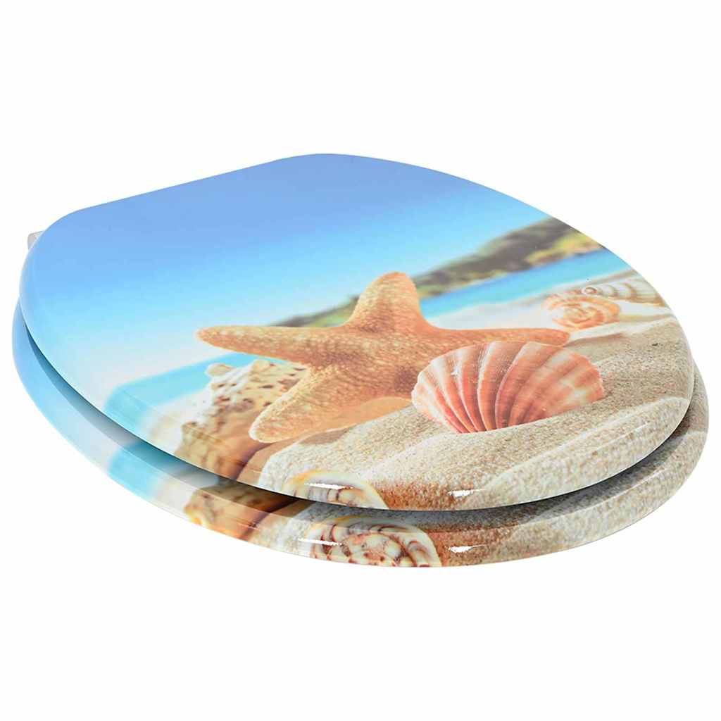 Soft-Close Toilet Seat Sea Muschel 44 x 38 cm MDF board