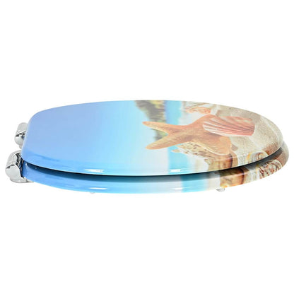 Soft-Close Toilet Seat Sea Muschel 44 x 38 cm MDF board