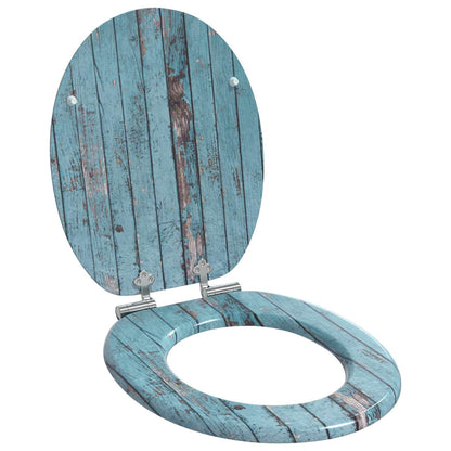 Soft-Close Toilet Seat Blue 44 x 38 cm MDF board