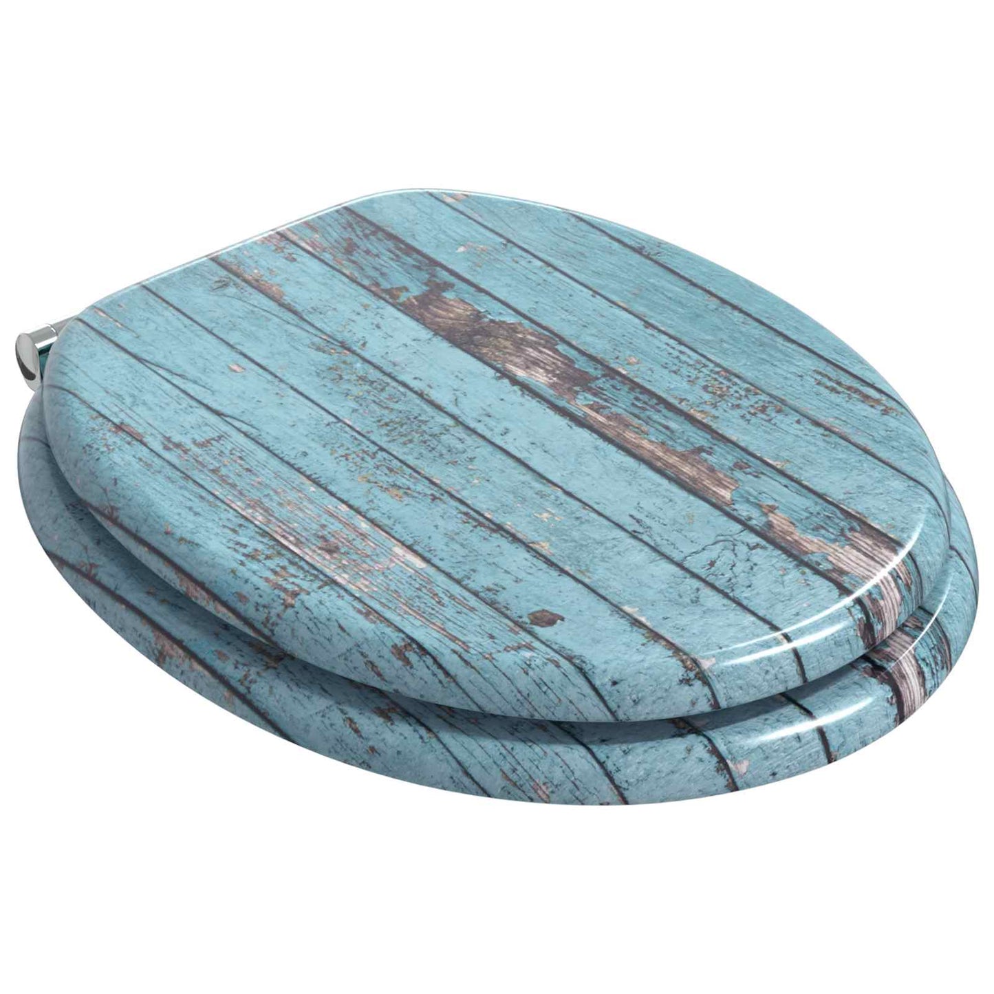 Soft-Close Toilet Seat Blue 44 x 38 cm MDF board