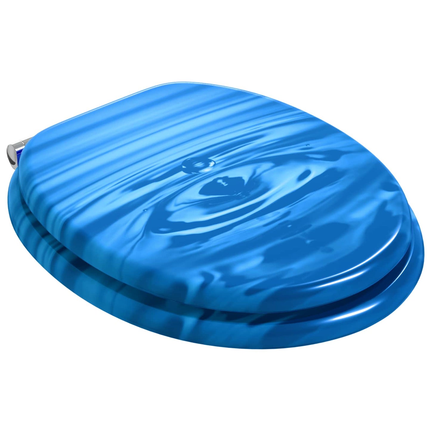 Soft-Close Toilet Seat Blue Drop 44 x 38 cm MDF board