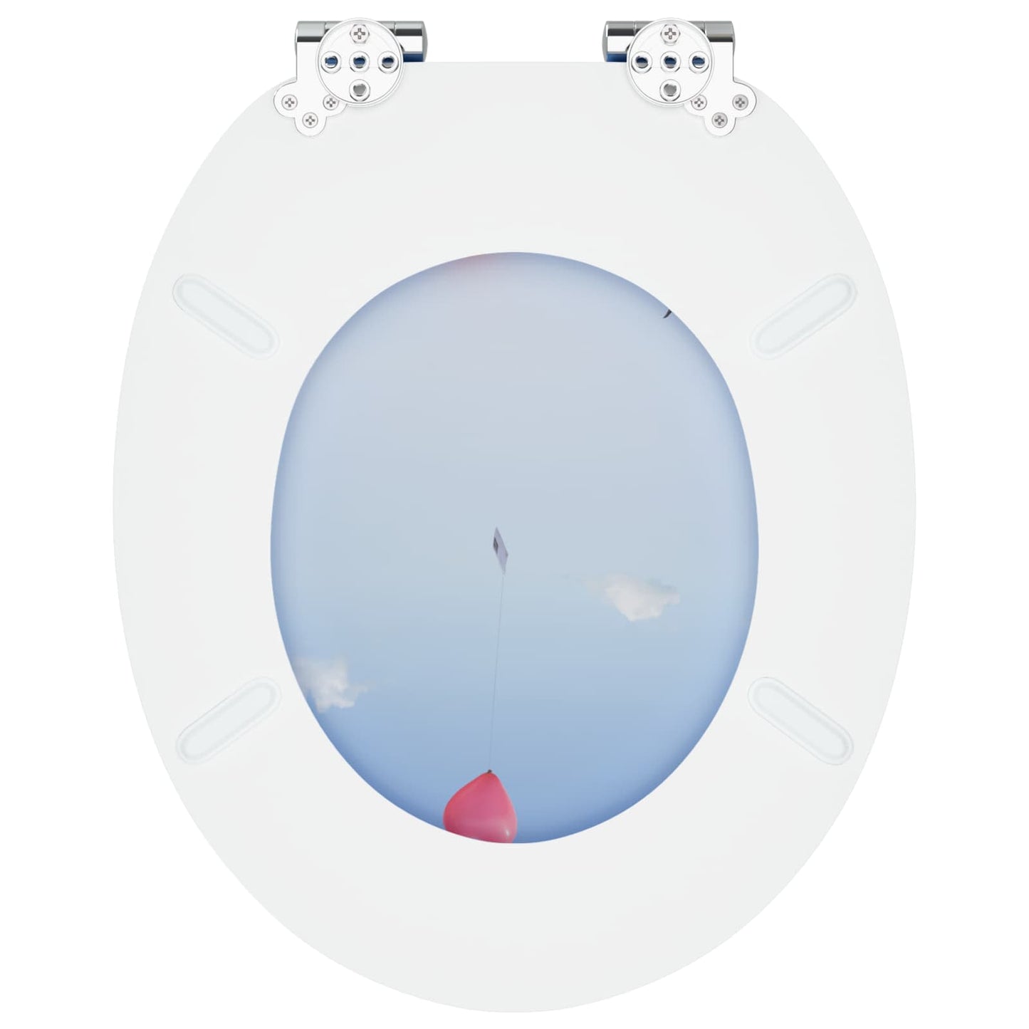 Soft-Close Toilet Seat Blue 44 x 38 cm MDF board