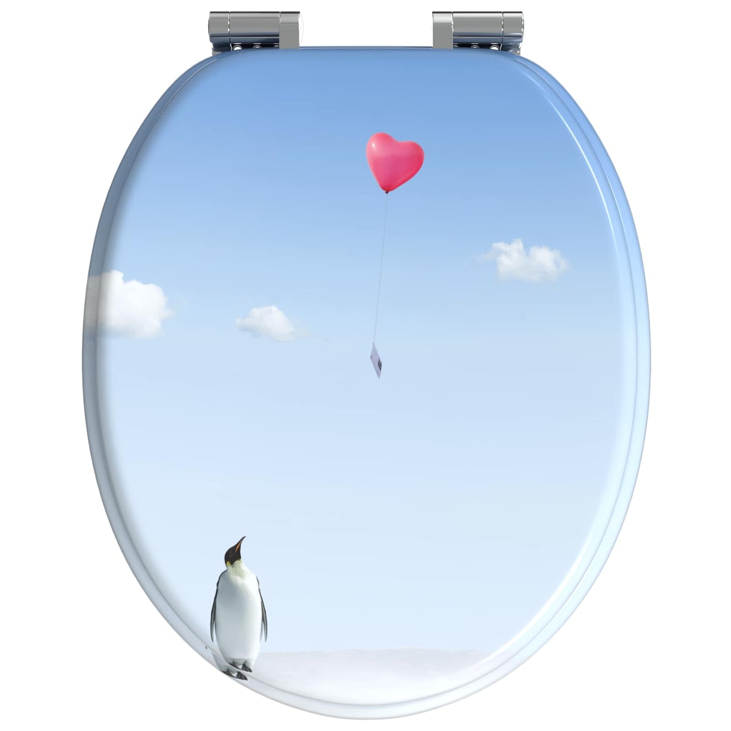 Soft-Close Toilet Seat Blue 44 x 38 cm MDF board