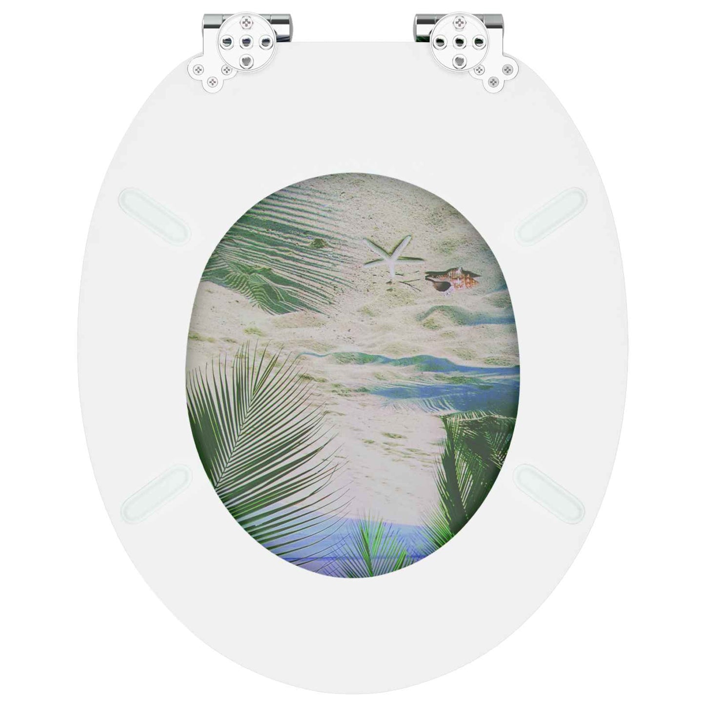 Soft-Close Toilet Seat Green 44 x 38 cm MDF board