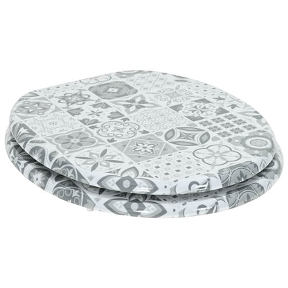 Soft-Close Toilet Seat Grey 44 x 38 cm MDF board