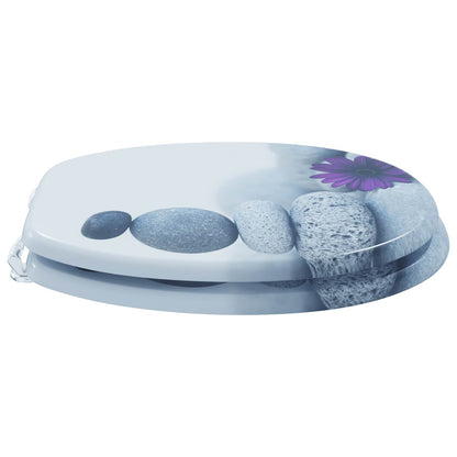 Soft-Close Toilet Seat Grey 44 x 38 cm MDF board