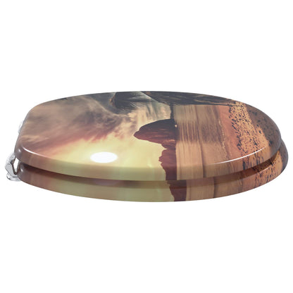 Soft-Close Toilet Seat Orange 44 x 38 cm MDF board