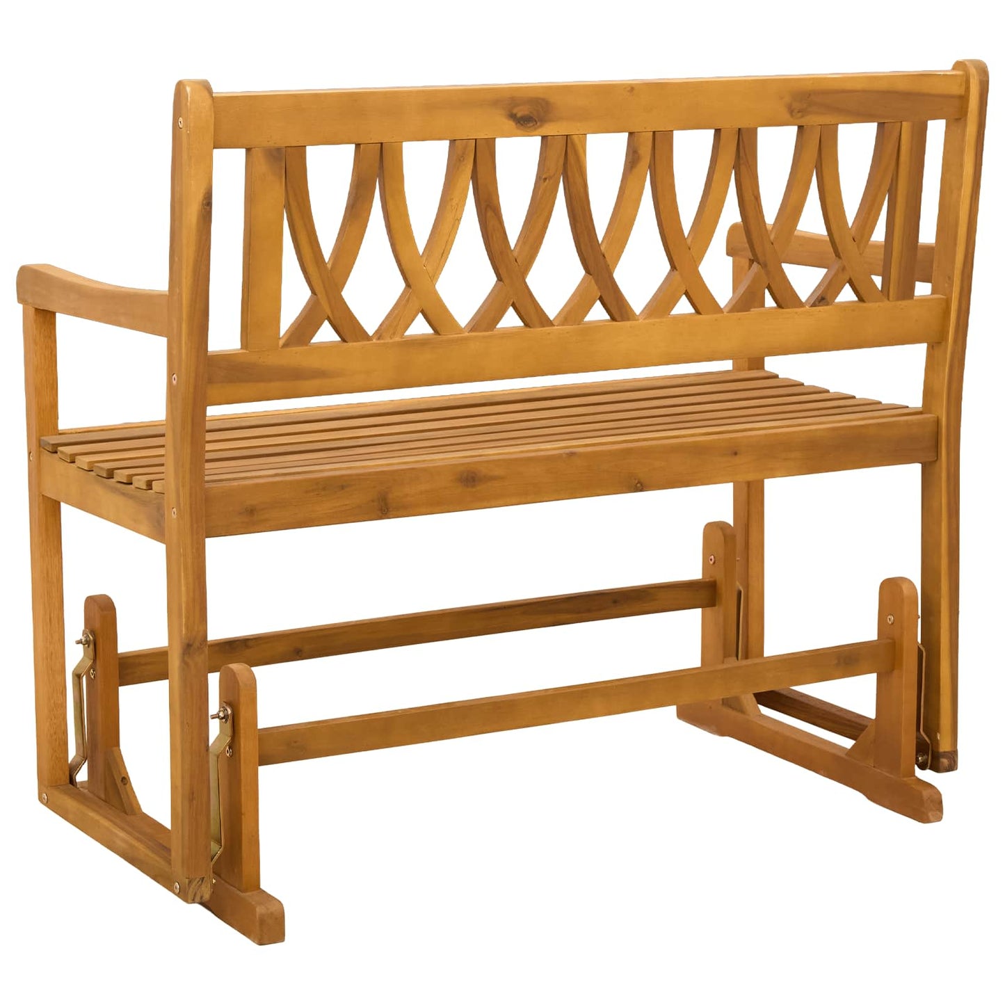 Garden Glider Bench Natural 110 x 59 x 97 cm Solid Acacia Wood