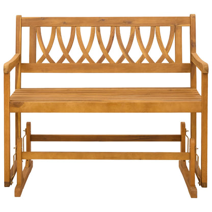 Garden Glider Bench Natural 110 x 59 x 97 cm Solid Acacia Wood
