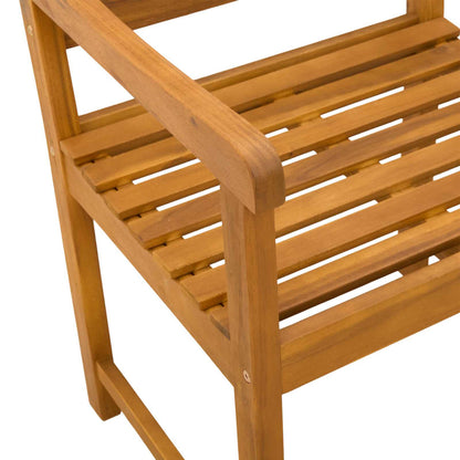 Garden Chairs 2 pcs Natural Solid Acacia Wood