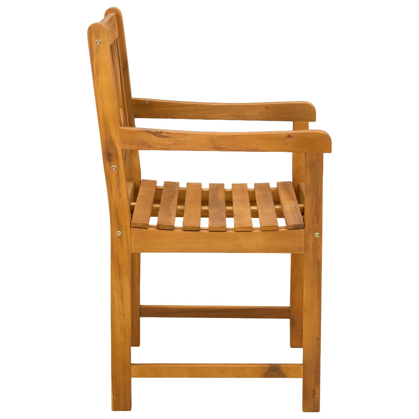 Garden Chairs 2 pcs Natural Solid Acacia Wood