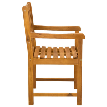 Garden Chairs 2 pcs Natural Solid Acacia Wood
