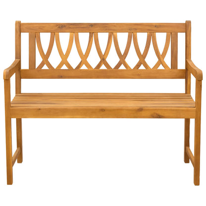 Outdoor Bench Natural 110 x 55.5 x 90 cm Solid Acacia Wood