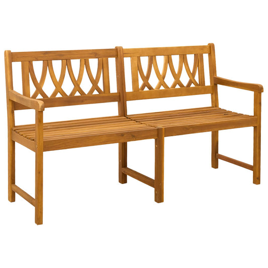 Outdoor Bench Natural 150 x 55.5 x 90 cm Solid Acacia Wood
