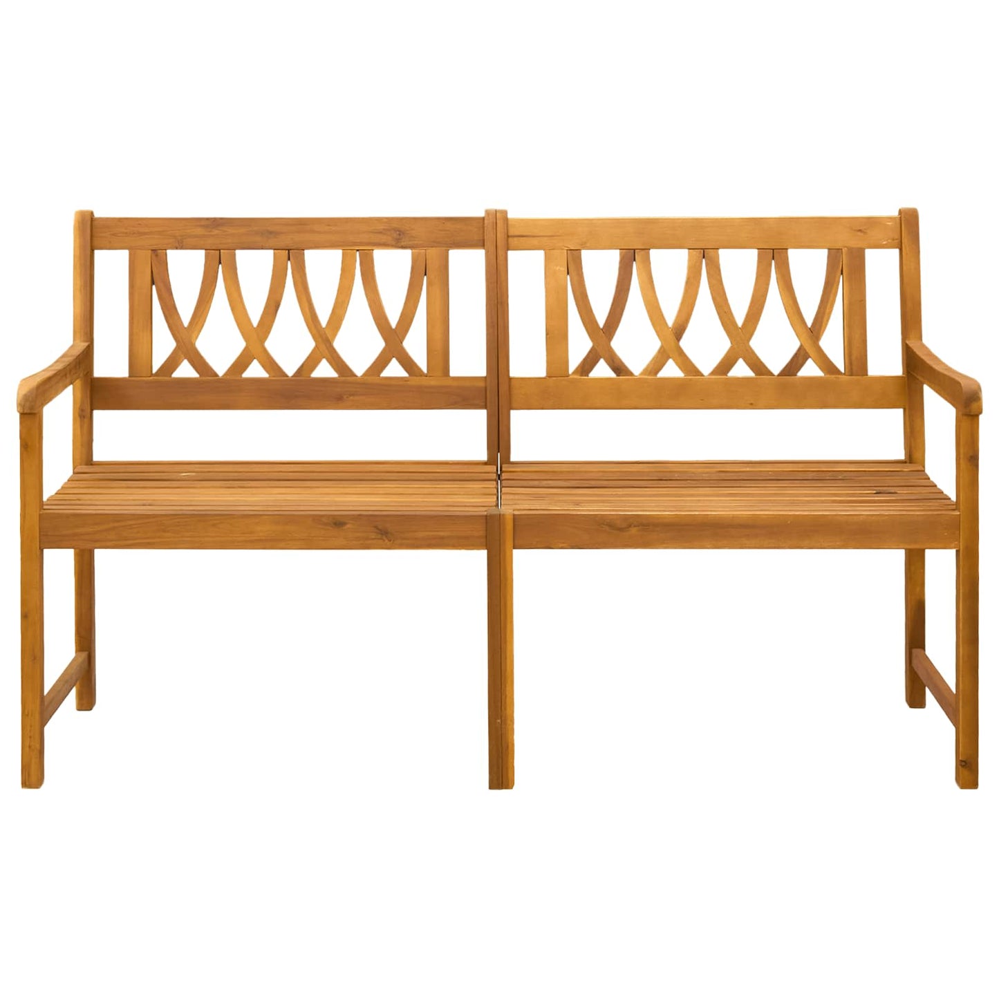 Outdoor Bench Natural 150 x 55.5 x 90 cm Solid Acacia Wood