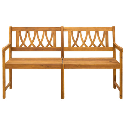 Outdoor Bench Natural 150 x 55.5 x 90 cm Solid Acacia Wood
