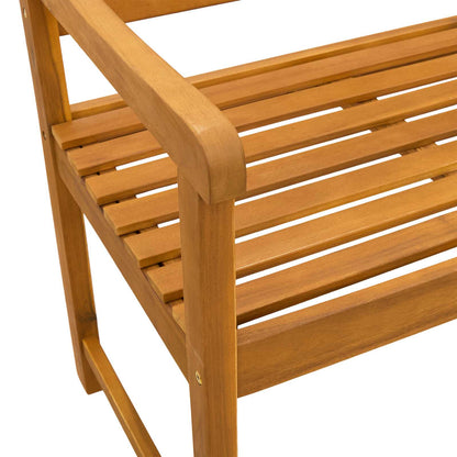 Outdoor Bench Natural 220 x 55.5 x 90 cm Solid Acacia Wood