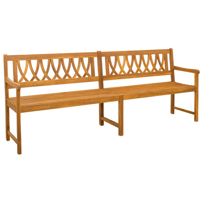 Outdoor Bench Natural 220 x 55.5 x 90 cm Solid Acacia Wood