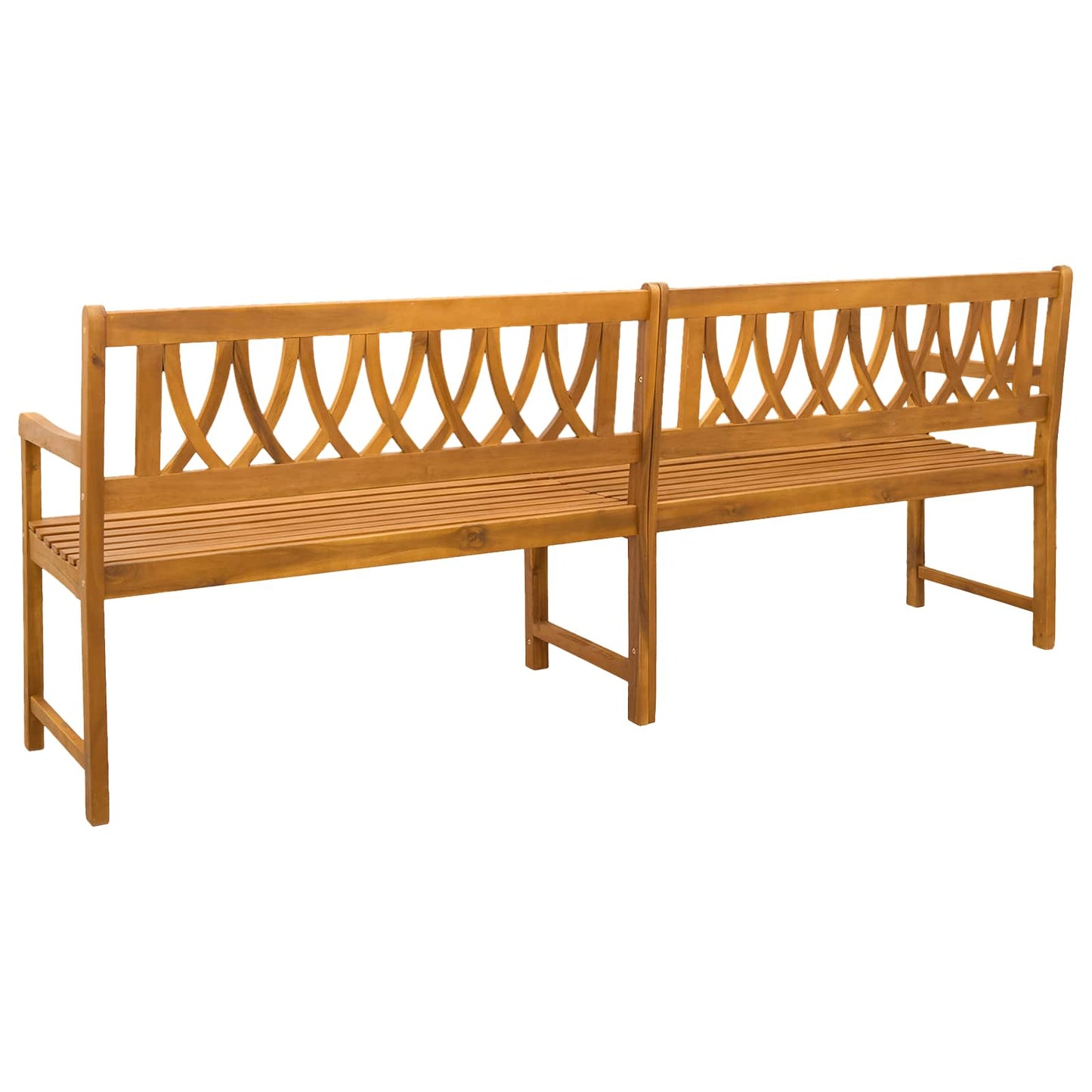 Outdoor Bench Natural 220 x 55.5 x 90 cm Solid Acacia Wood