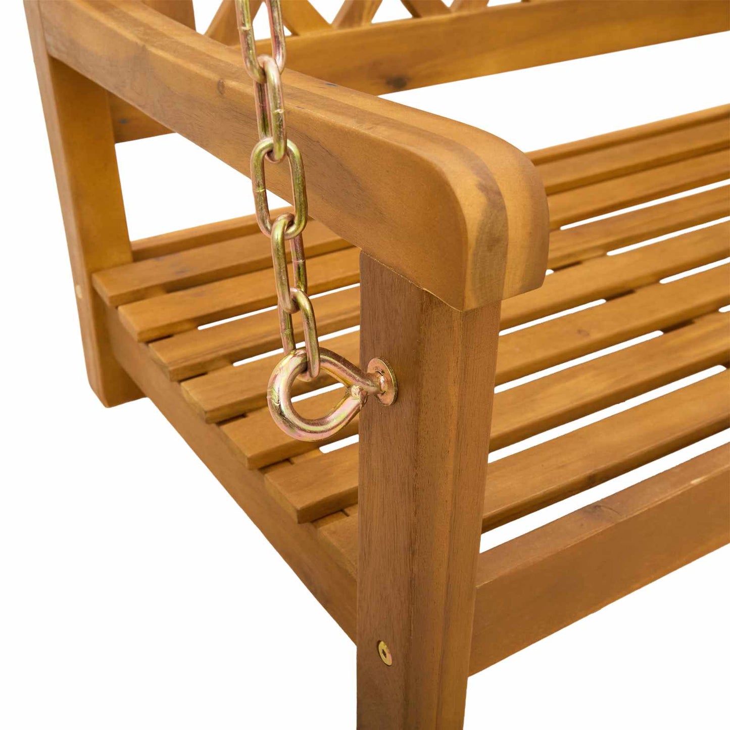 Garden Swing Bench Natural 110 x 56 x 58 cm Solid Acacia Wood