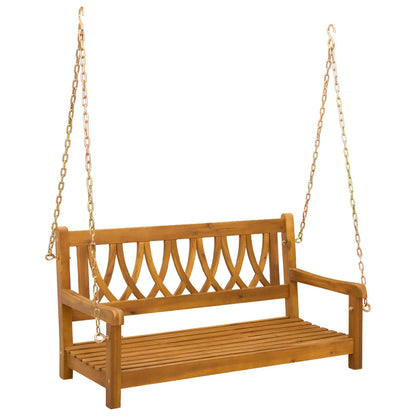 Garden Swing Bench Natural 110 x 56 x 58 cm Solid Acacia Wood