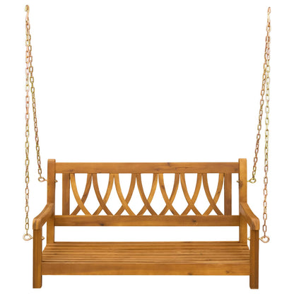 Garden Swing Bench Natural 110 x 56 x 58 cm Solid Acacia Wood