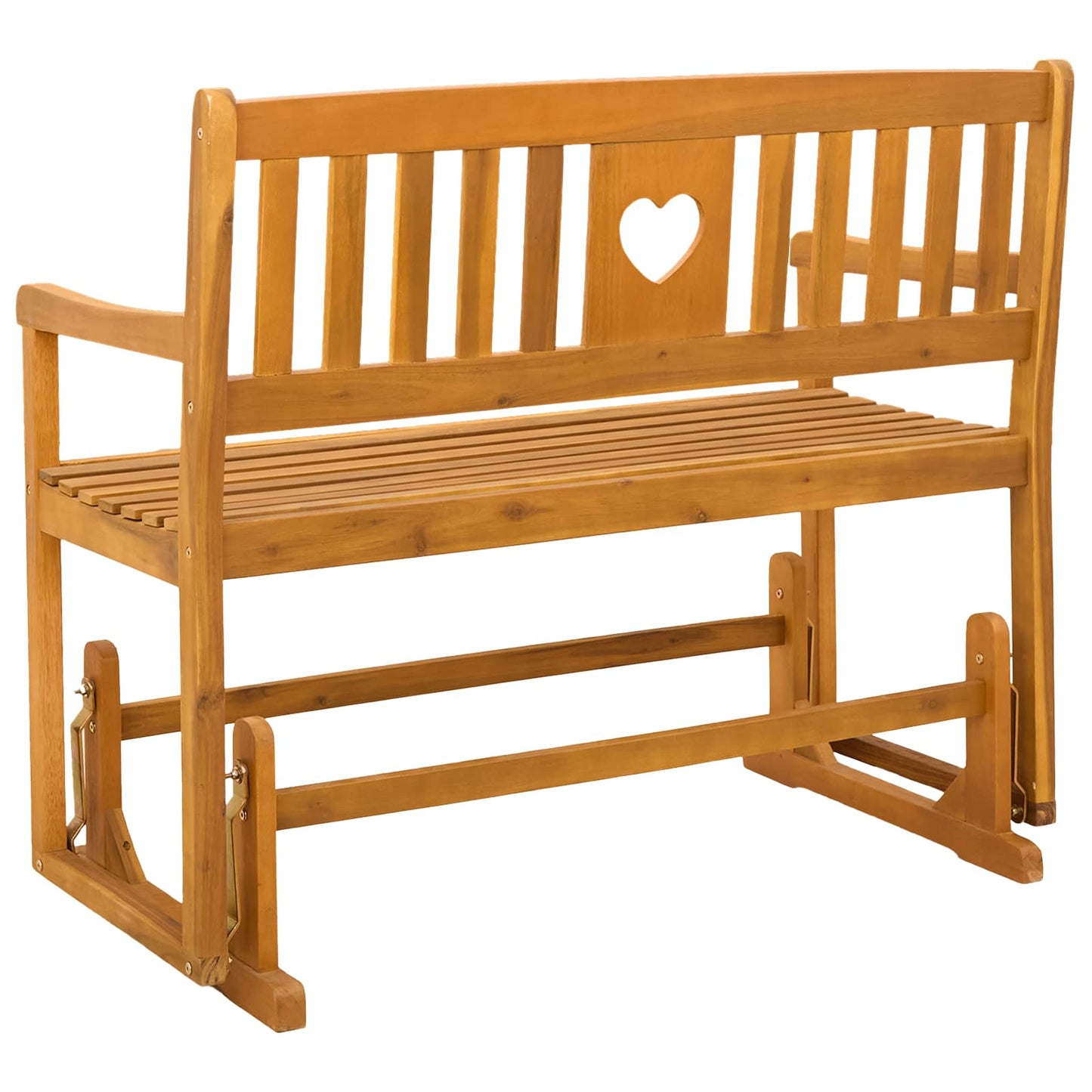 Garden Glider Bench Natural 110 x 59 x 97 cm Solid Acacia Wood