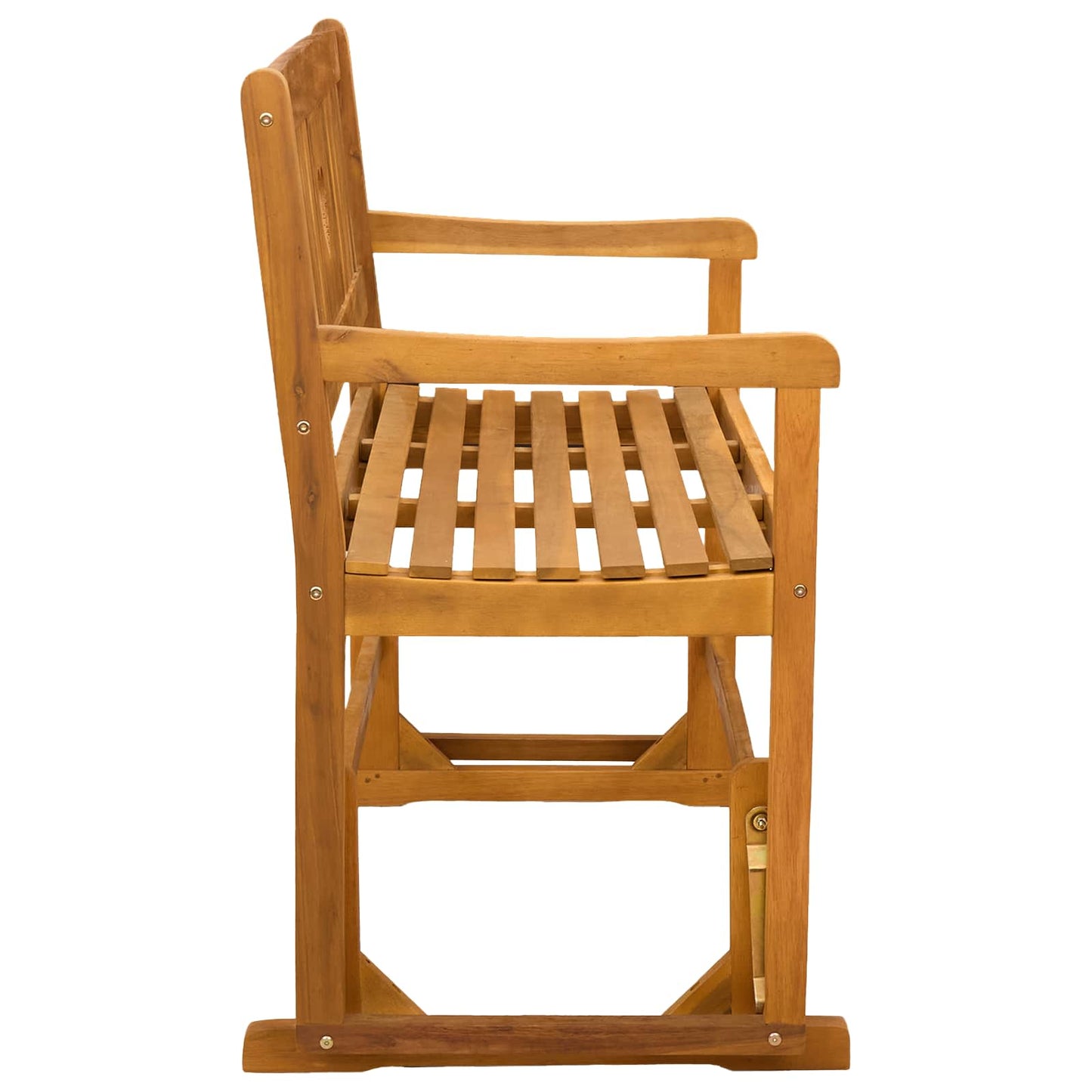 Garden Glider Bench Natural 110 x 59 x 97 cm Solid Acacia Wood
