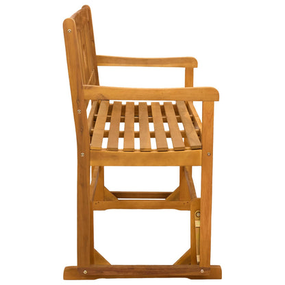 Garden Glider Bench Natural 110 x 59 x 97 cm Solid Acacia Wood