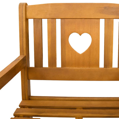 Outdoor Bench 2 pcs Natural 56 x 55.5 x 90 cm Solid Acacia Wood