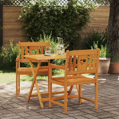 Outdoor Bench 2 pcs Natural 56 x 55.5 x 90 cm Solid Acacia Wood