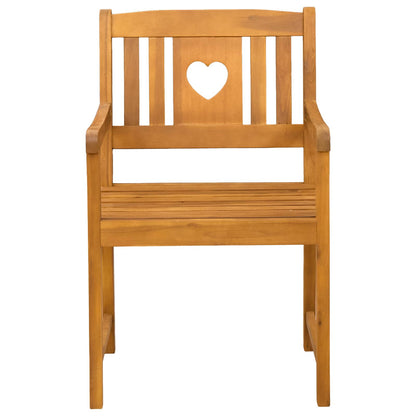 Outdoor Bench 2 pcs Natural 56 x 55.5 x 90 cm Solid Acacia Wood