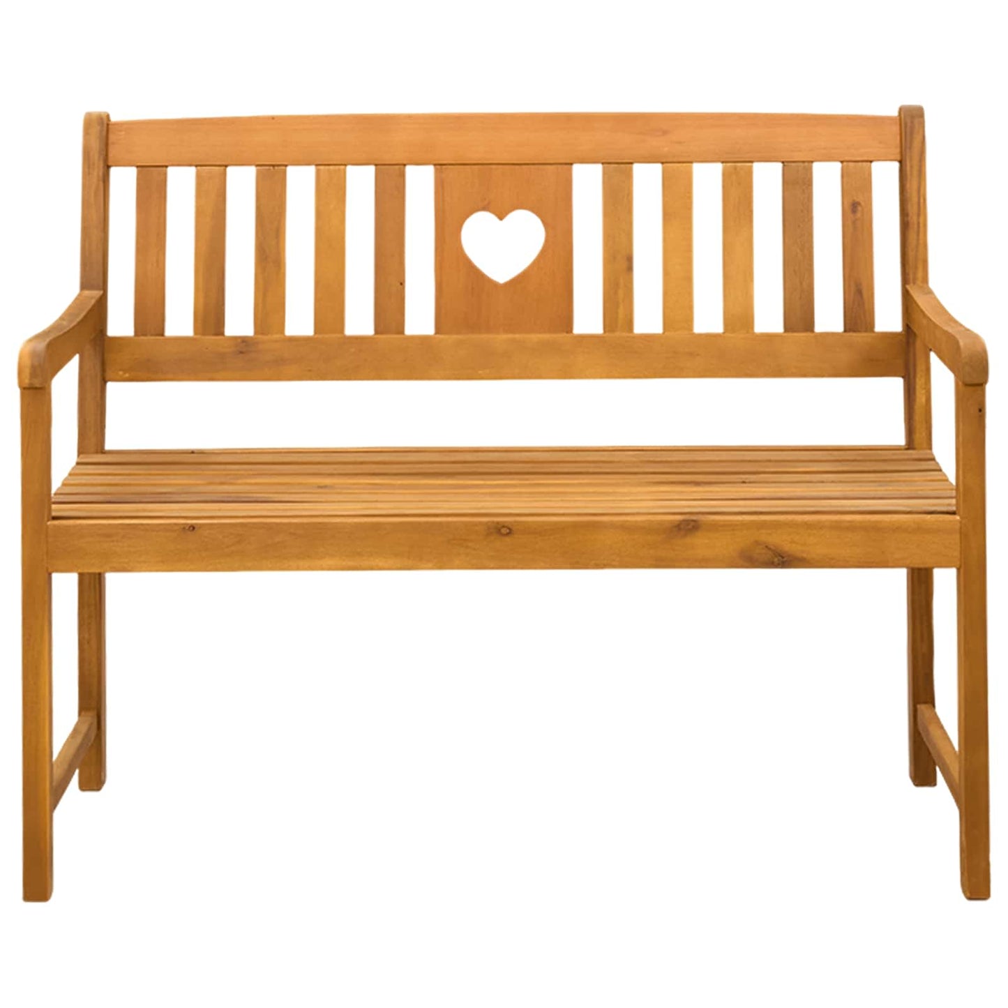 Outdoor Bench Natural 110 x 55.5 x 90 cm Solid Acacia Wood