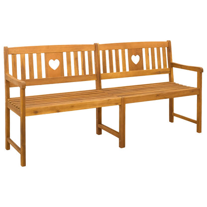 Outdoor Bench Natural 180 x 55.5 x 90 cm Solid Acacia Wood