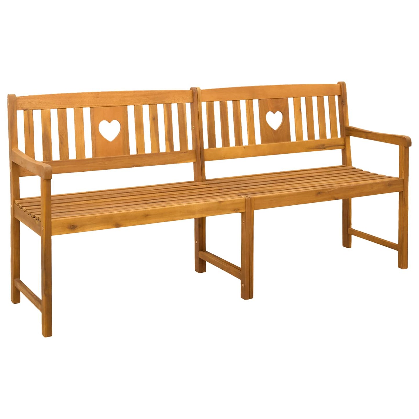 Outdoor Bench Natural 180 x 55.5 x 90 cm Solid Acacia Wood