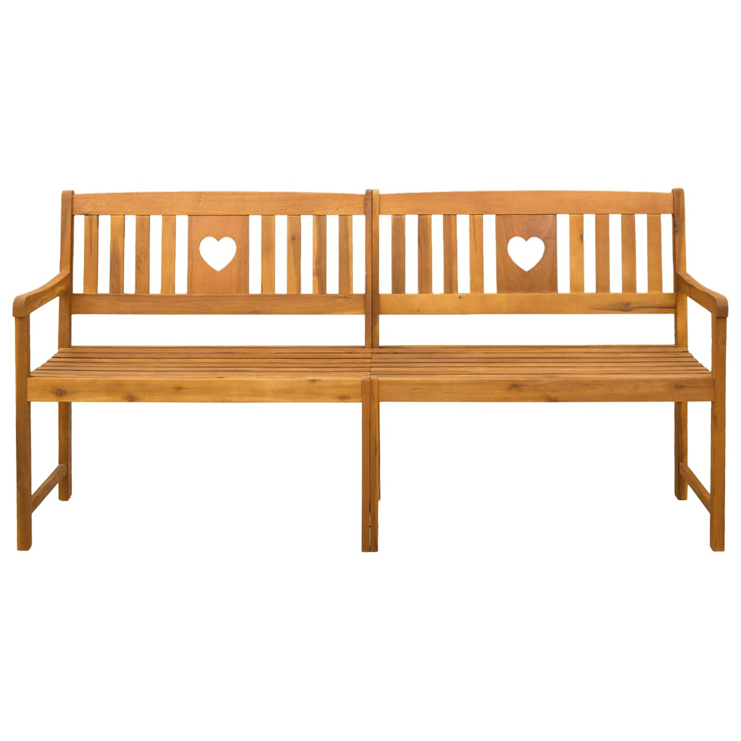 Outdoor Bench Natural 180 x 55.5 x 90 cm Solid Acacia Wood