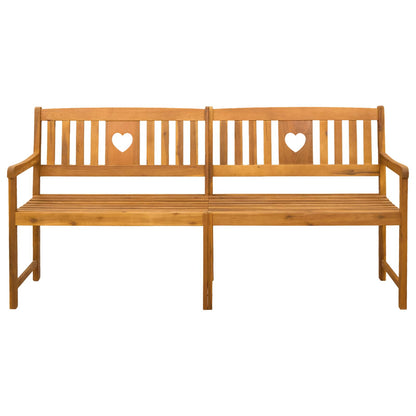 Outdoor Bench Natural 180 x 55.5 x 90 cm Solid Acacia Wood