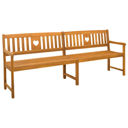 Outdoor Bench Natural 220 x 55.5 x 90 cm Solid Acacia Wood