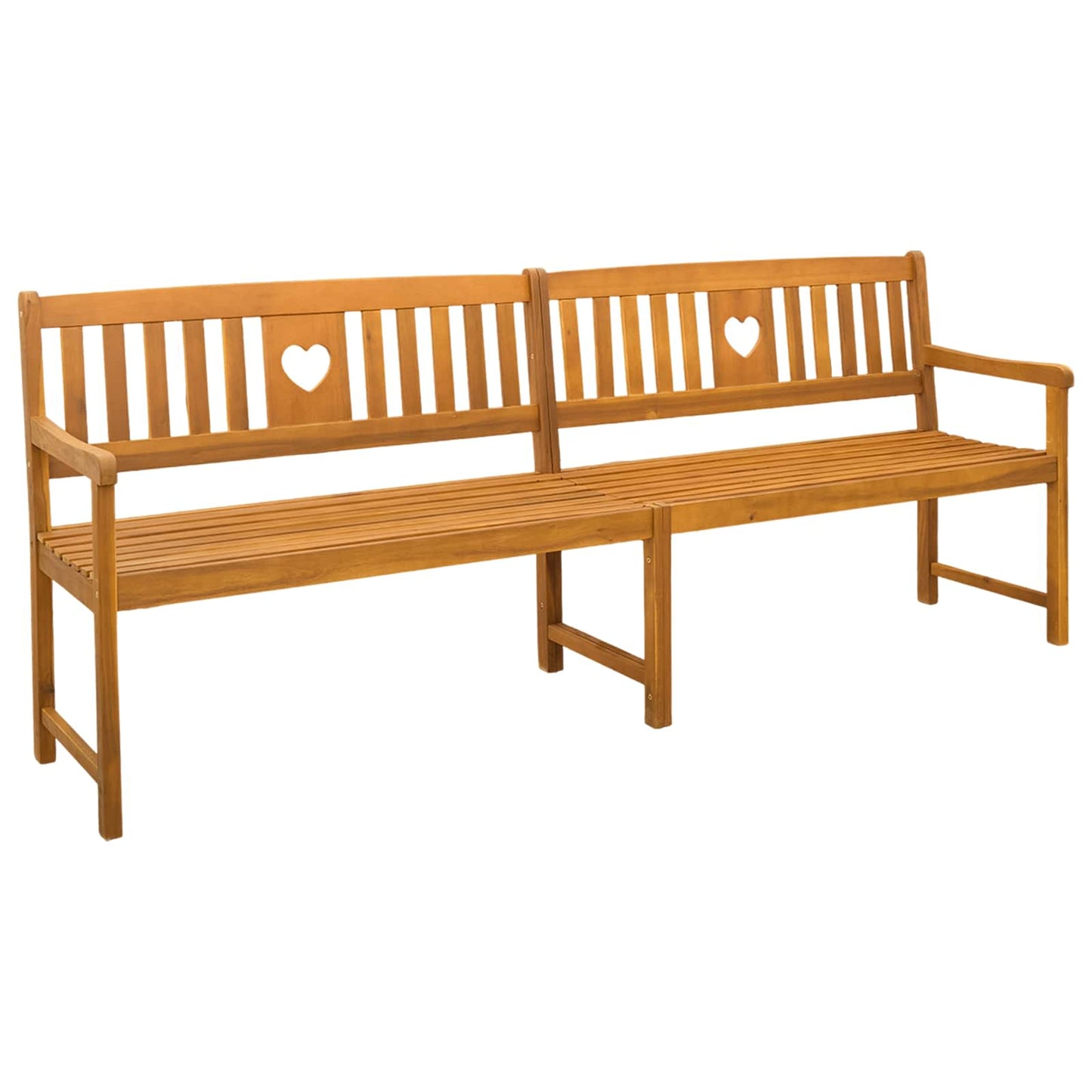 Outdoor Bench Natural 220 x 55.5 x 90 cm Solid Acacia Wood