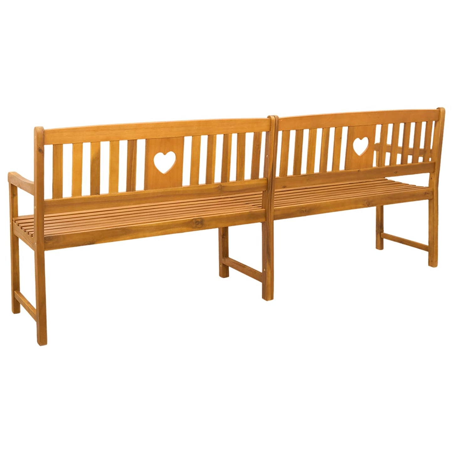 Outdoor Bench Natural 220 x 55.5 x 90 cm Solid Acacia Wood