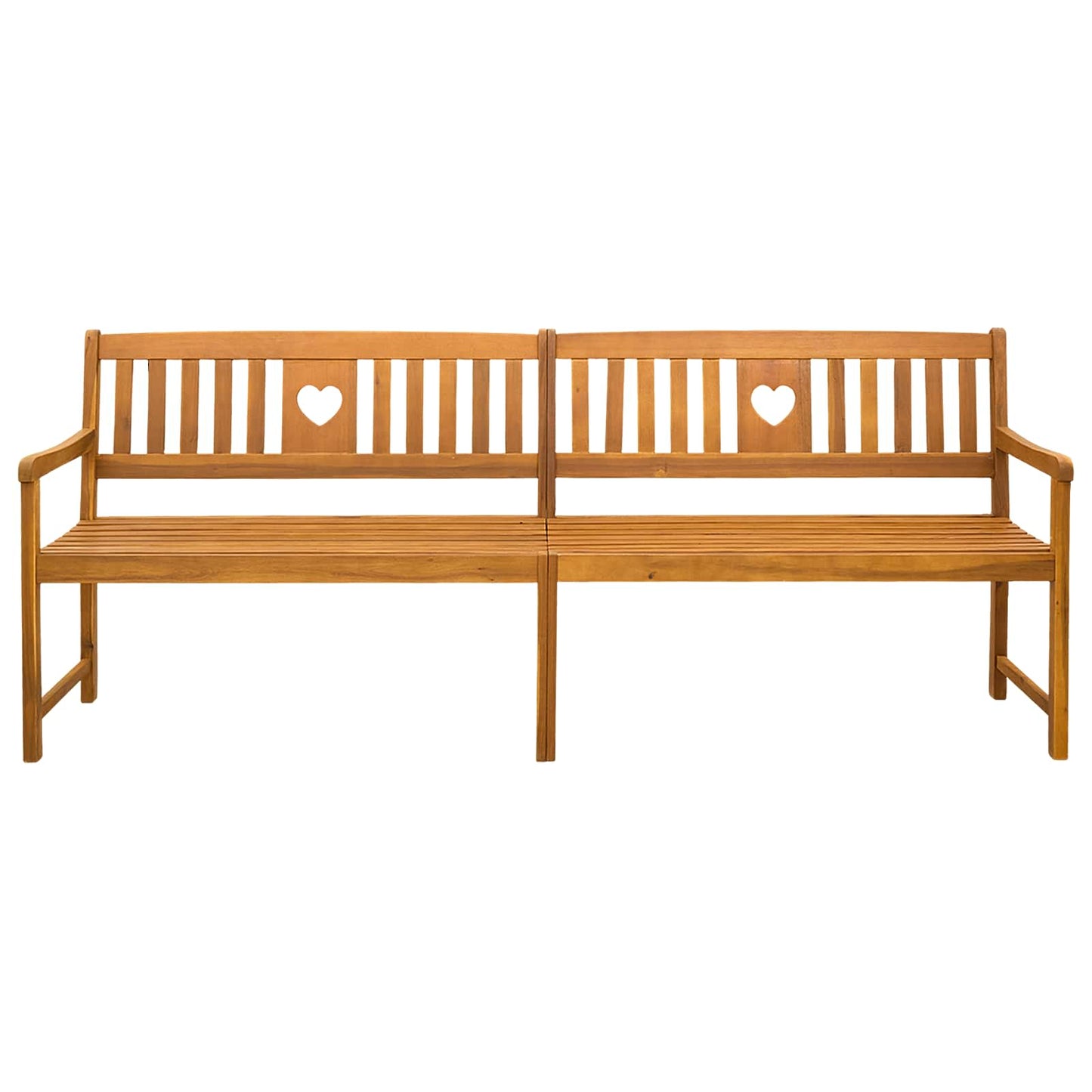 Outdoor Bench Natural 220 x 55.5 x 90 cm Solid Acacia Wood