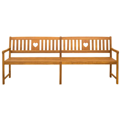 Outdoor Bench Natural 220 x 55.5 x 90 cm Solid Acacia Wood
