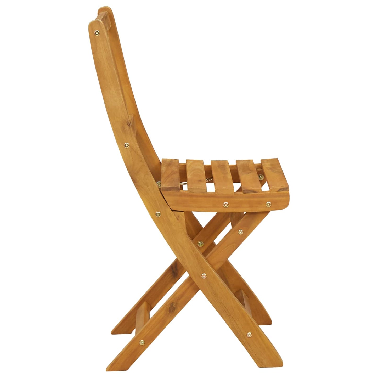 with Cushion 4 pcs Natural 40 x 42 x 85 cm Solid Acacia Wood