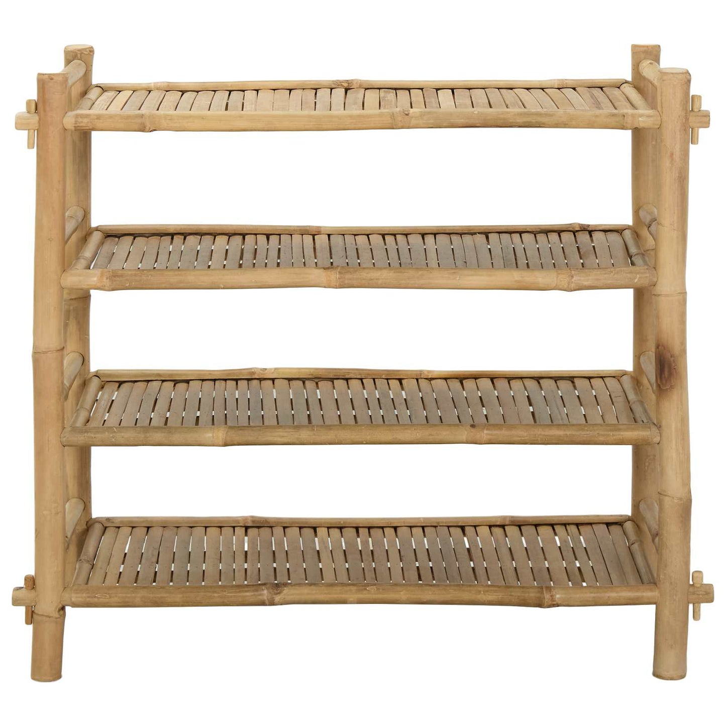 Shoe Rack with Shelf Natural 4-tier Bamboo
